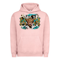 Pigment Salmon highland cow mom Urban Hoodie - JahusDesignShop