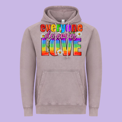 Everyone Deserves Love Pride Lgbtq Vintage Hoodie Designed By Bundleandbundleshop