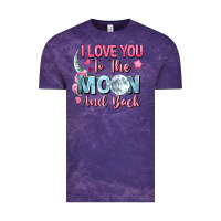 Cloud Purple I love you to the moon and back Valentine's Day Vintage Tee - FaDigitalArtStudio