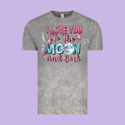 I Love You To The Moon And Back Valentine's Day Vintage Tee Designed By Fadigitalartstudio