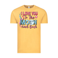 Vintage Mustard I love you to the moon and back Valentine's Day Vintage Tee - FaDigitalArtStudio