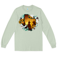Matcha Horsehide Texas Map Cowboys Flag Long Sleeve Tee - RanaPortraitStore