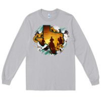 Moon Dust Horsehide Texas Map Cowboys Flag Long Sleeve Tee - RanaPortraitStore