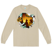 Mushroom Horsehide Texas Map Cowboys Flag Long Sleeve Tee - RanaPortraitStore