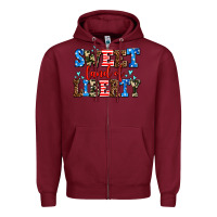 Burgundy sweet land of liberty Zipper Hoodie - AdoDesignShop