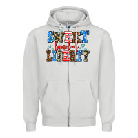 Dove Grey sweet land of liberty Zipper Hoodie - AdoDesignShop