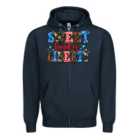 Navy sweet land of liberty Zipper Hoodie - AdoDesignShop