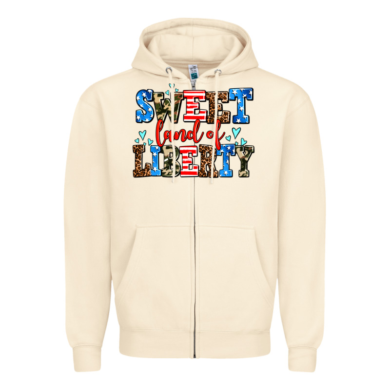 Sweet Land Of Liberty Zipper Hoodie by AdoDesignShop | Teevron