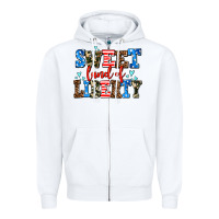 White sweet land of liberty Zipper Hoodie - AdoDesignShop