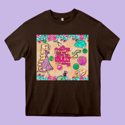 Sewing Crafting Each Day Keeps The Crazy Away Heavy Core Tee Designed By Tumblerdesignbyshophia
