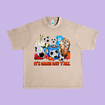 It's Game Day Y'all Soccer Coffee Cups Urban Heavy Tee Designed By Fadigitalartstudio
