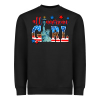 Black all american girl Heavyweight Sweatshirt - AdoDesignShop