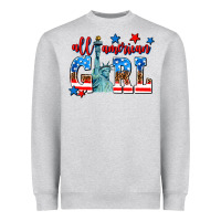 Heather Grey all american girl Heavyweight Sweatshirt - AdoDesignShop