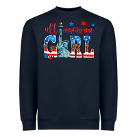 Navy all american girl Heavyweight Sweatshirt - AdoDesignShop