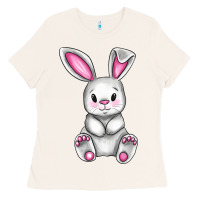 Bone Cute bunny Easter Ladies Tee - CowGirlArtShop