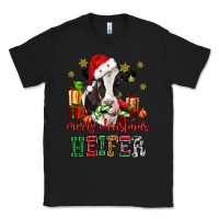 Black merry christmas heifer cow Classic Tee - CowGirlArtShop