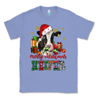 Colony Blue merry christmas heifer cow Classic Tee - CowGirlArtShop