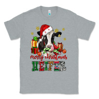 Heather Grey merry christmas heifer cow Classic Tee - CowGirlArtShop