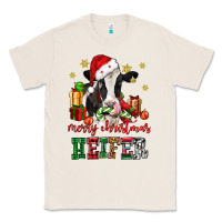 Natural merry christmas heifer cow Classic Tee - CowGirlArtShop