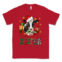 Red merry christmas heifer cow Classic Tee - CowGirlArtShop