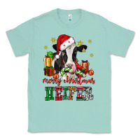 Seafoam merry christmas heifer cow Classic Tee - CowGirlArtShop