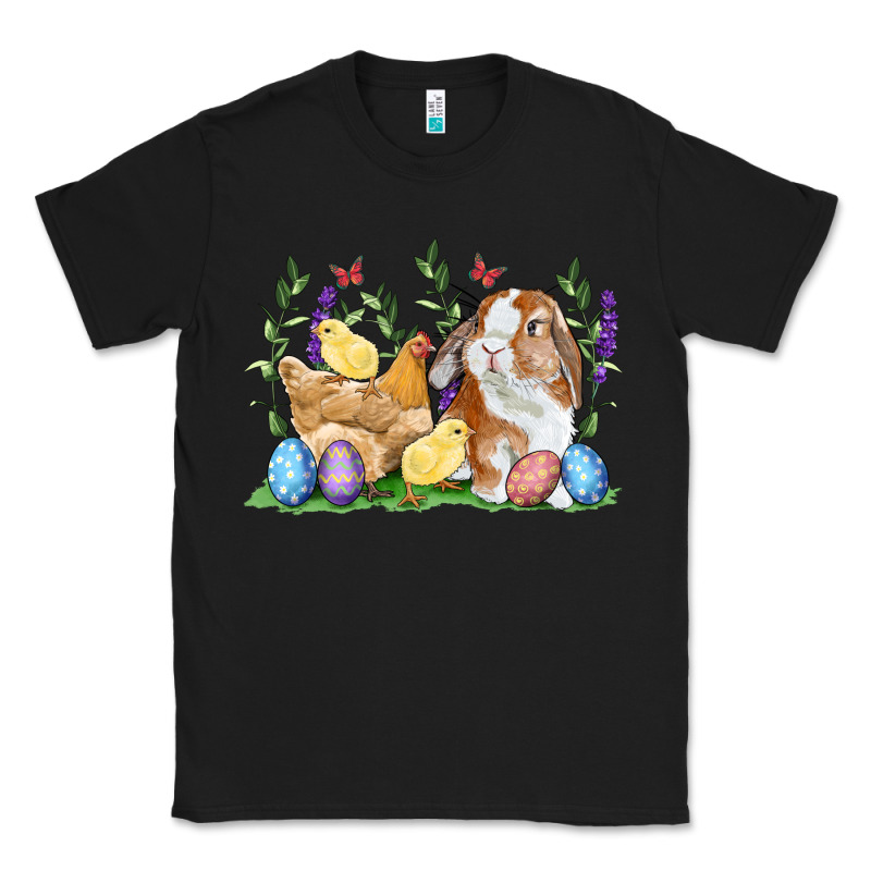 Easter Bunny And Chicks With Floral Classic Tee by RanaPortraitStore | Teevron