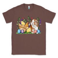 Chestnut Easter bunny and chicks with floral Classic Tee - RanaPortraitStore