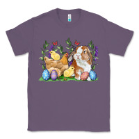 Lavender Easter bunny and chicks with floral Classic Tee - RanaPortraitStore