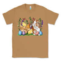 Toasted Coconut Easter bunny and chicks with floral Classic Tee - RanaPortraitStore