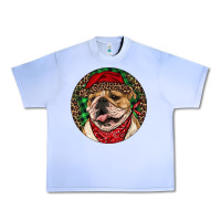 Grape Ice Christmas English Bulldog Urban Heavy Tee - RanaPortraitStore