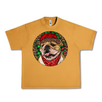 Peanut Butter Christmas English Bulldog Urban Heavy Tee - RanaPortraitStore