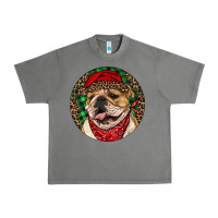 Tornado Christmas English Bulldog Urban Heavy Tee - RanaPortraitStore