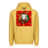 Antique Gold christmas hereford calf Premium Hoodie - LillyAllenDesigns