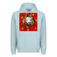Blue Mist christmas hereford calf Premium Hoodie - LillyAllenDesigns