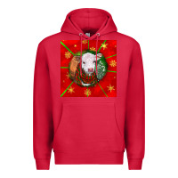 Cardinal christmas hereford calf Premium Hoodie - LillyAllenDesigns