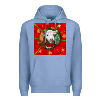 Colony Blue christmas hereford calf Premium Hoodie - LillyAllenDesigns
