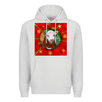 Dove Grey christmas hereford calf Premium Hoodie - LillyAllenDesigns