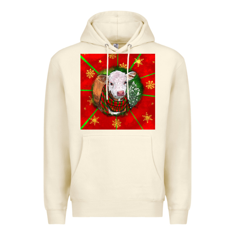Christmas Hereford Calf Premium Hoodie by LillyAllenDesigns | Teevron