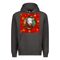 Smoke christmas hereford calf Premium Hoodie - LillyAllenDesigns