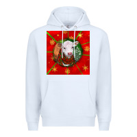 White christmas hereford calf Premium Hoodie - LillyAllenDesigns