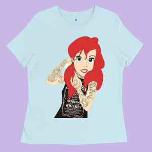 Ariel Tatoo Ladies Tee Designed By Artisfamous