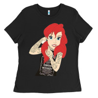 Black ariel tatoo Ladies Tee - artisFamous