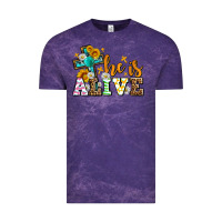 Cloud Purple Easter Day He is alive with cross Vintage Tee - OliviaCreatesArt