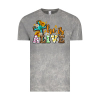 Cloud Rock Easter Day He is alive with cross Vintage Tee - OliviaCreatesArt