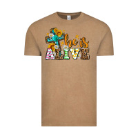 Vintage Coffee Easter Day He is alive with cross Vintage Tee - OliviaCreatesArt
