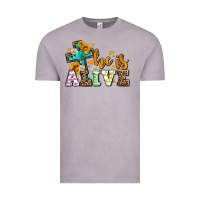 Vintage Zinc Easter Day He is alive with cross Vintage Tee - OliviaCreatesArt