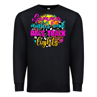 Black summer nights and race track lights Premium Sweatshirt - JahusDesignShop