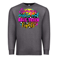 Charcoal Heather summer nights and race track lights Premium Sweatshirt - JahusDesignShop