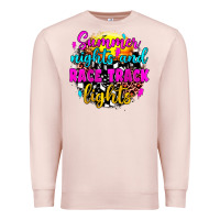 Pale Pink summer nights and race track lights Premium Sweatshirt - JahusDesignShop