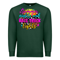 Sports Green summer nights and race track lights Premium Sweatshirt - JahusDesignShop